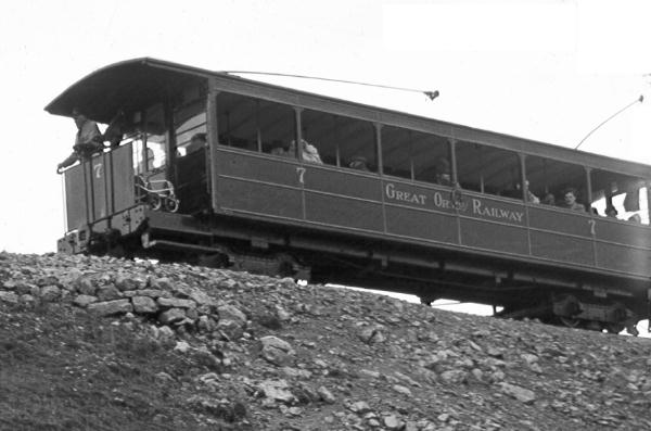 [Car no. 7 ascending, on embankment]