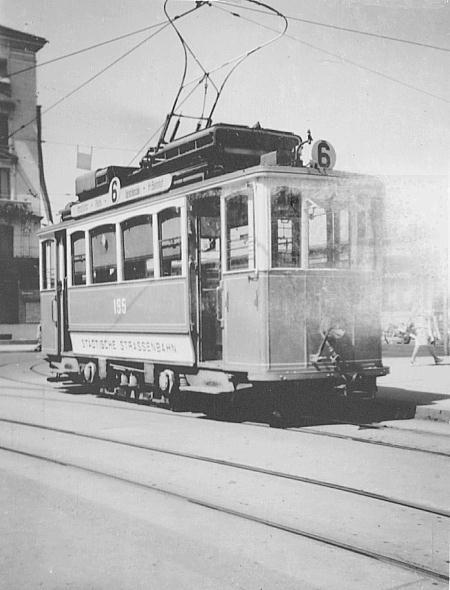 [Old Zurch tram no. 155]